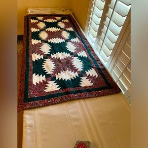 Quilted  table runner handmade new